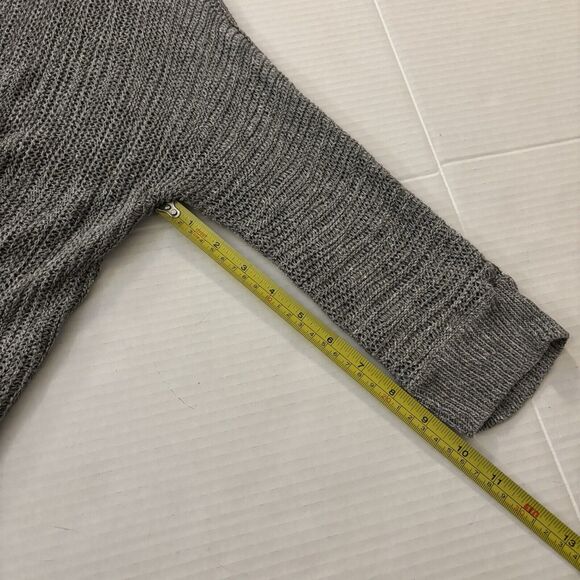 EILEEN FISHER Small Cardigan Sweater Gray Linen/Silk Open Front Neutral Minimal - Picture 11 of 11